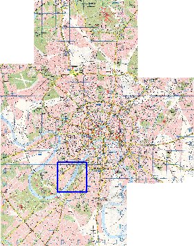 Transporte mapa de Moscovo em ingles