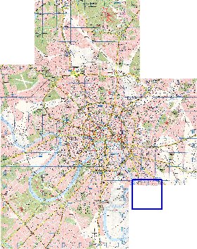 Transporte mapa de Moscovo em ingles