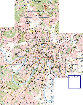 Transporte mapa de Moscovo em ingles