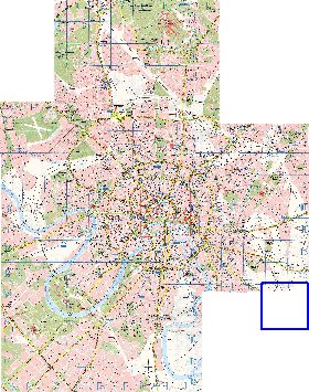 Transporte mapa de Moscovo em ingles