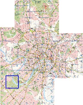 Transporte mapa de Moscovo em ingles