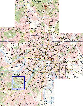 Transporte mapa de Moscovo em ingles