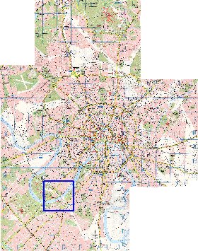 Transporte mapa de Moscovo em ingles