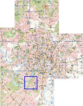 Transporte mapa de Moscovo em ingles