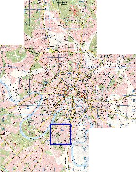 Transporte mapa de Moscovo em ingles