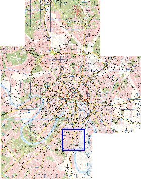 Transporte mapa de Moscovo em ingles