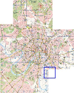 Transporte mapa de Moscovo em ingles