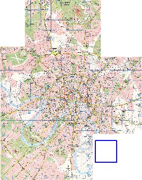 Transporte mapa de Moscovo em ingles