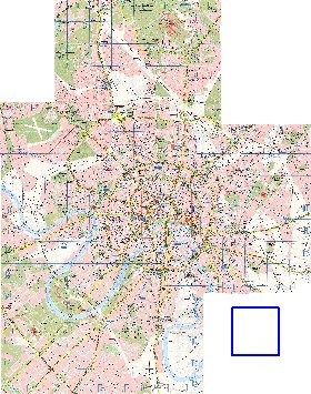 Transport carte de Moscou en anglais