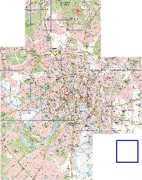 Transport carte de Moscou en anglais