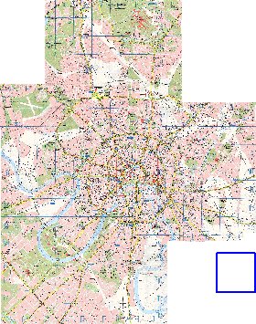 Transporte mapa de Moscovo em ingles