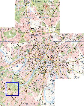 Transporte mapa de Moscovo em ingles