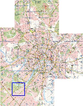 Transporte mapa de Moscovo em ingles