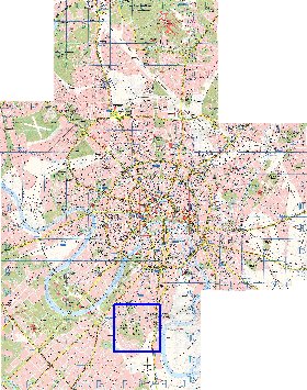 Transporte mapa de Moscovo em ingles