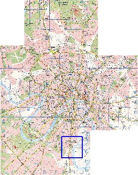 Transporte mapa de Moscovo em ingles