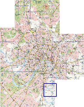 Transport carte de Moscou en anglais