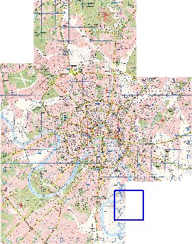 Transporte mapa de Moscovo em ingles