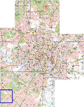 Transport carte de Moscou en anglais