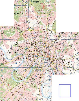 Transporte mapa de Moscovo em ingles