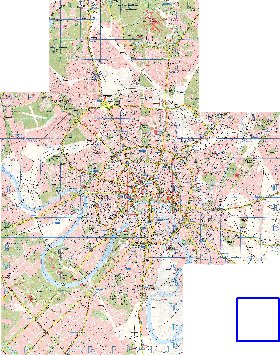 Transporte mapa de Moscovo em ingles