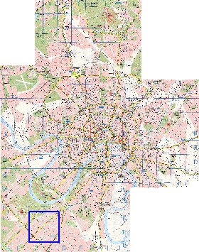 Transport carte de Moscou en anglais