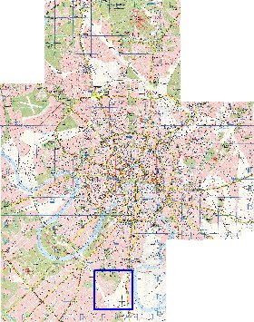 Transporte mapa de Moscovo em ingles