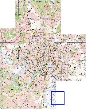 Transporte mapa de Moscovo em ingles