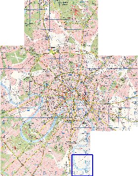 Transporte mapa de Moscovo em ingles