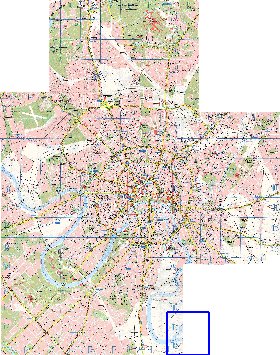 Transport carte de Moscou en anglais