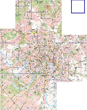 Transport carte de Moscou en anglais