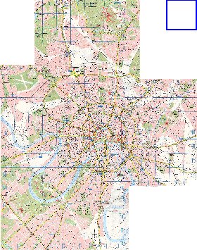 Transporte mapa de Moscovo em ingles