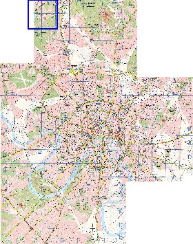 Transport carte de Moscou en anglais