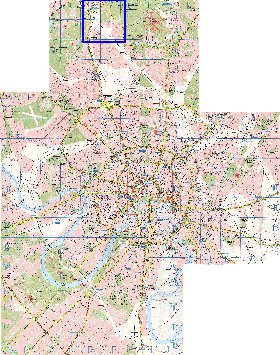 Transport carte de Moscou en anglais