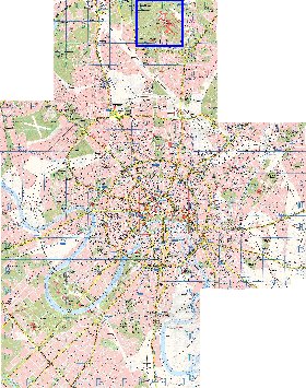 Transporte mapa de Moscovo em ingles