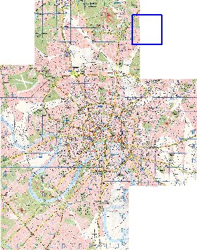 Transporte mapa de Moscovo em ingles