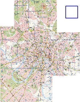 Transporte mapa de Moscovo em ingles