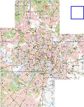 Transporte mapa de Moscovo em ingles