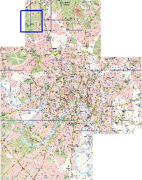 Transport carte de Moscou en anglais