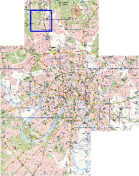 Transporte mapa de Moscovo em ingles