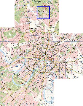 Transport carte de Moscou en anglais