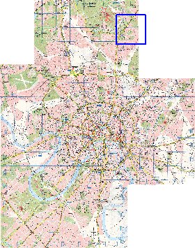 Transporte mapa de Moscovo em ingles