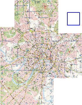 Transporte mapa de Moscovo em ingles