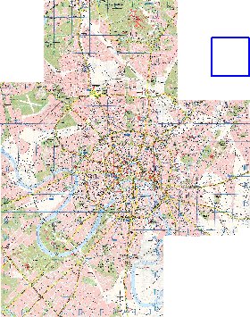 Transporte mapa de Moscovo em ingles