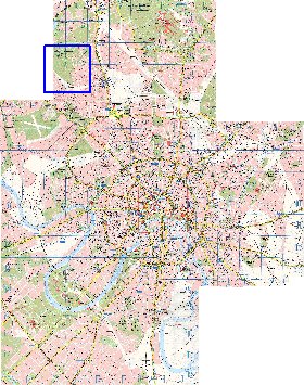 Transport carte de Moscou en anglais