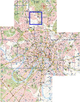 Transporte mapa de Moscovo em ingles