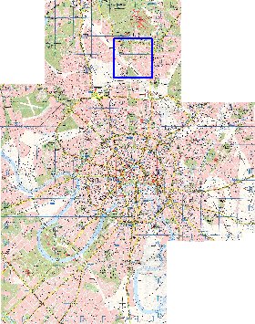 Transporte mapa de Moscovo em ingles