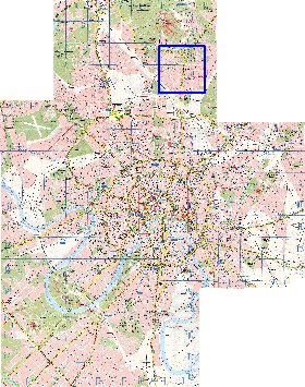 Transport carte de Moscou en anglais