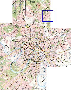 Transport carte de Moscou en anglais