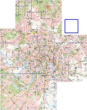 Transporte mapa de Moscovo em ingles