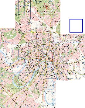 Transport carte de Moscou en anglais